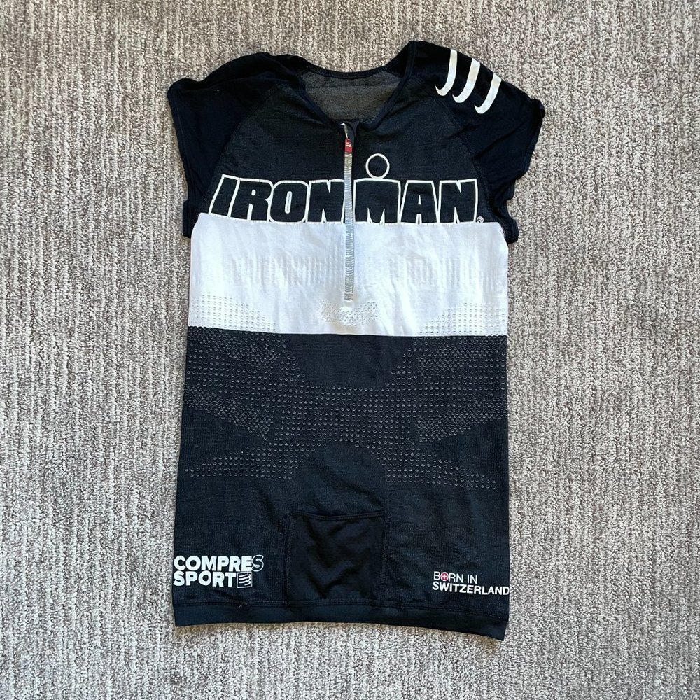 New Men's Small Compressport IRONMAN TR3 Tank Top Triathlon Singlet Black